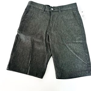 NEW Volcom Monty Charcoal Gray Stetch Flat Front Shorts Men's Size 28